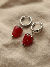 Load image into Gallery viewer, Red Strawberry Earrings
