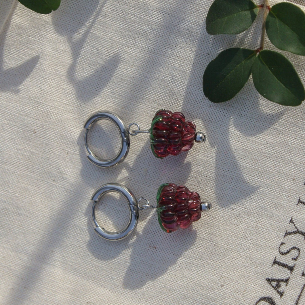 Raspberry Earrings