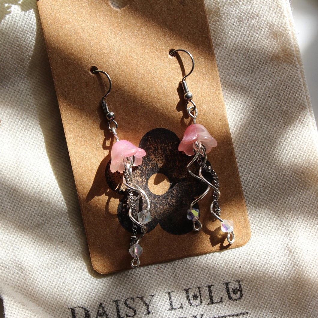 Pink Jellyfish Earrings